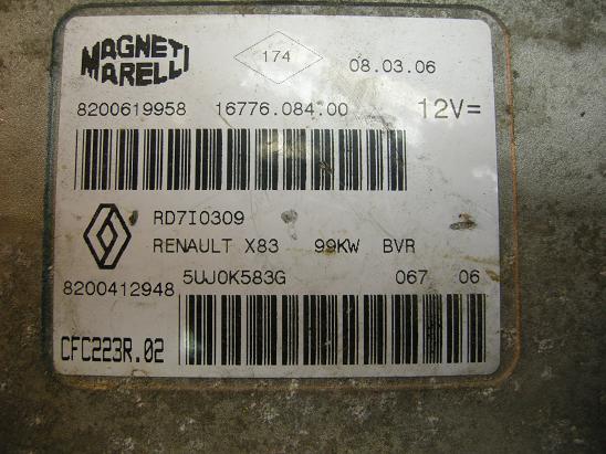 Блок управления двигателем Renault 8200412948