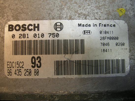 Блок управления двигателем Peugeot&Citroen 96 435 250 80