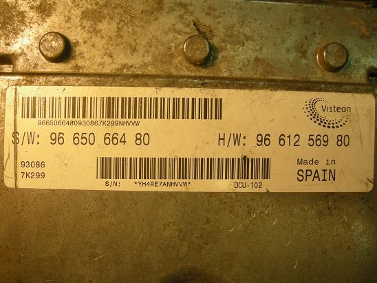 Блок управления двигателем (ECU) Peugeot&Citroen 96 660 898 80
