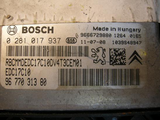 Блок управления двигателем Peugeot&Citroen 96 770 313 80