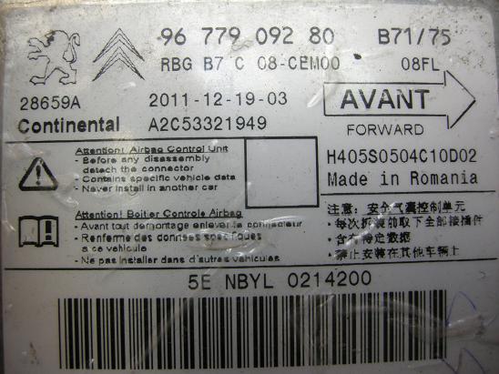 Airbag (SRC) 96 779 092 80