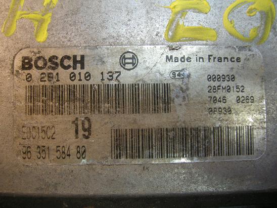 Блок управления двигателем Peugeot&Citroen 9635158480