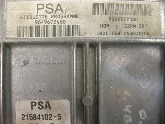 Блок управления двигателем Peugeot&Citroen 9642222380
