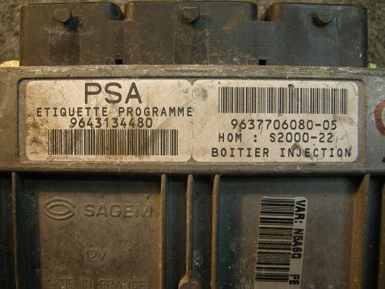 Блок управления двигателем Peugeot&Citroen 9643134480