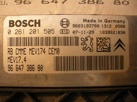Блок управления двигателем (ECU) Peugeot&Citroen 9664738680