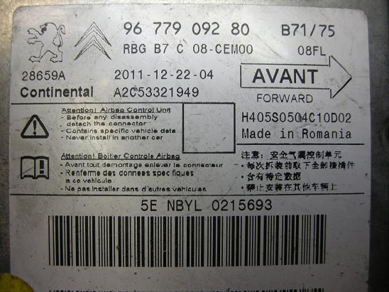Airbag (SRC) 9677909280
