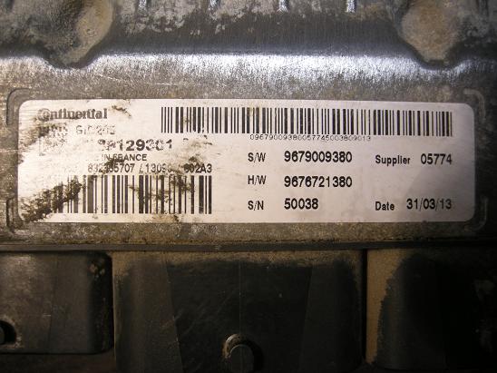 Блок управления двигателем (ECU) Peugeot&Citroen 9679009380